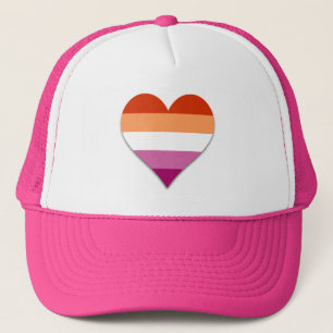 Lesbian pride heart Trucker Hat
