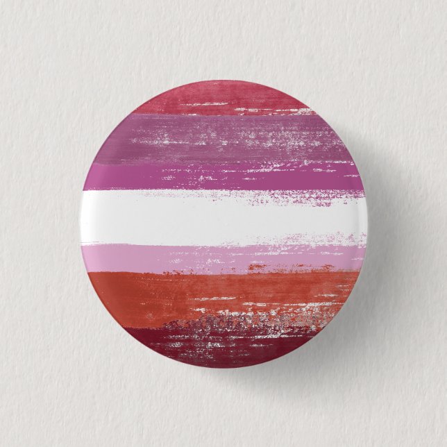 Lesbian Pride Paint 1 Inch Round Button (Front)