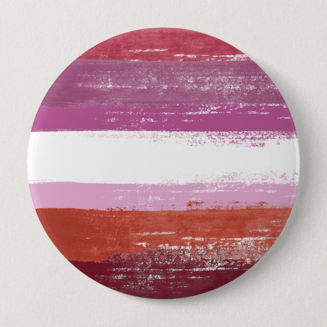 Lesbian Pride Paint 4 Inch Round Button (Front)
