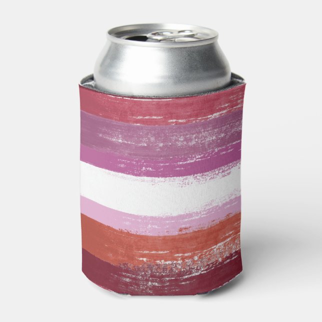 Lesbian Pride Paint Can Cooler (Can Front)