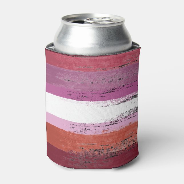 Lesbian Pride Paint Can Cooler (Can Front)