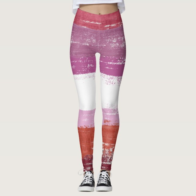 Lesbian Pride Paint Leggings (Front)