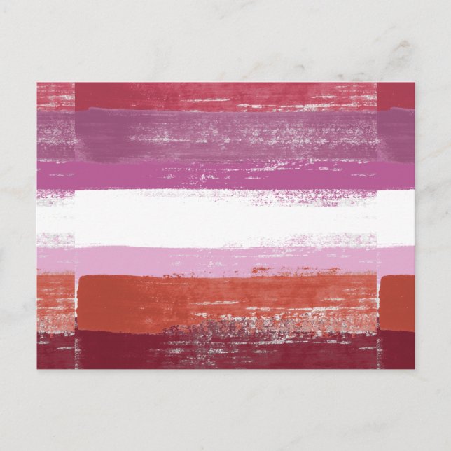 Lesbian Pride Paint Postcard (Front)