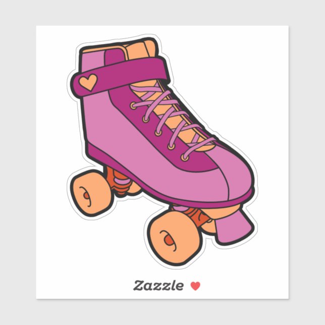  Lesbian Pride Skating Pink Retro Roller Skate (Sheet)