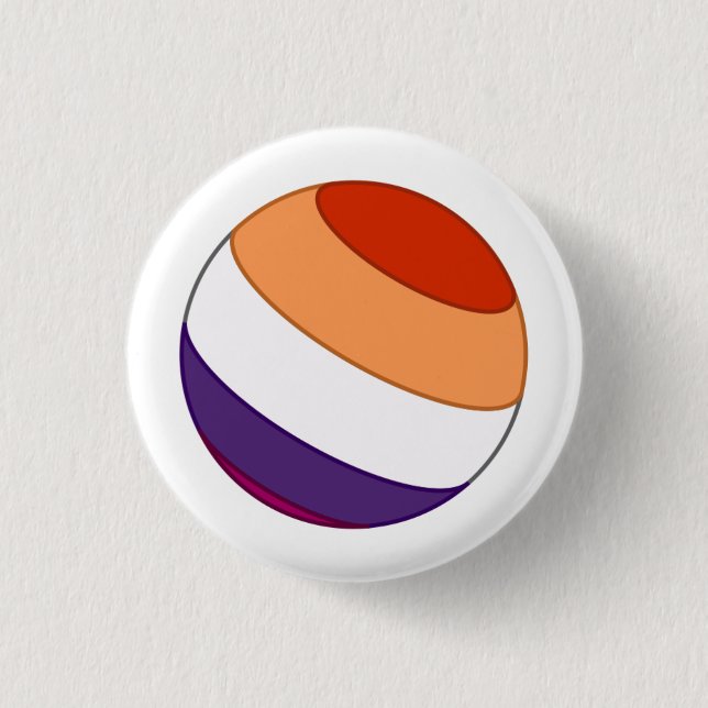 Lesbian Pride Sphere 1 Inch Round Button (Front)