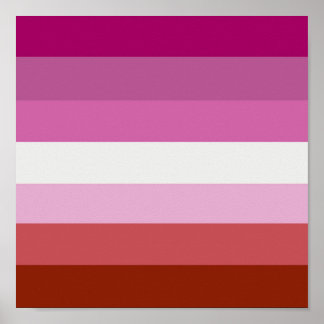 LESBIAN PRIDE STRIPES POSTER
