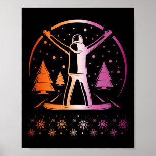 Lesbian Pride Subtle Lgbtq Snowboarding Winter Out Poster