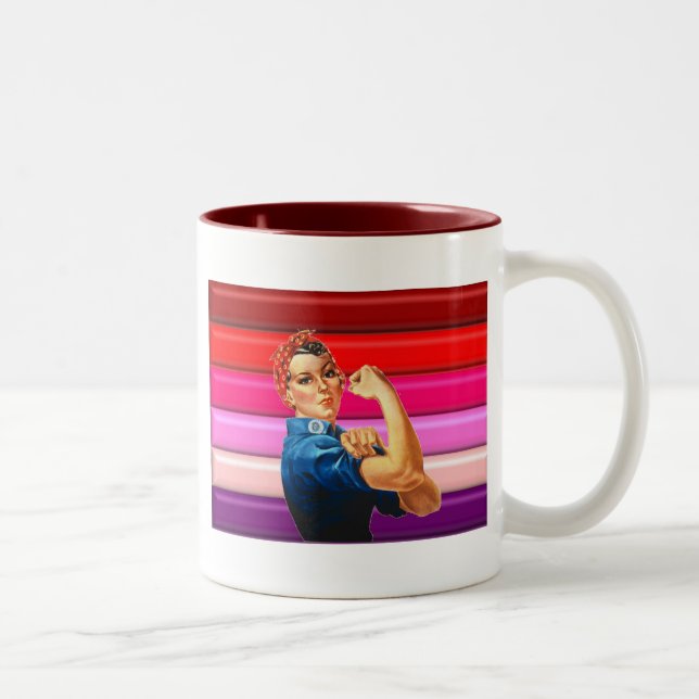 Lesbian Pride Two-Tone Coffee Mug (Right)