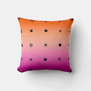 Lesbian Pride Xs and Os Throw Pillow