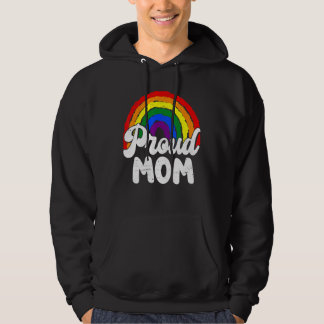 Lesbian Proud Mom Lgbt Mother's Day Gay Lgbtq Rain Hoodie