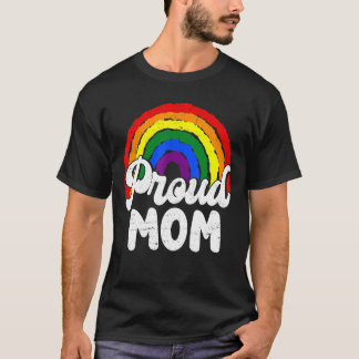 Lesbian Proud Mom Lgbt Mother's Day Gay Lgbtq Rain T-Shirt