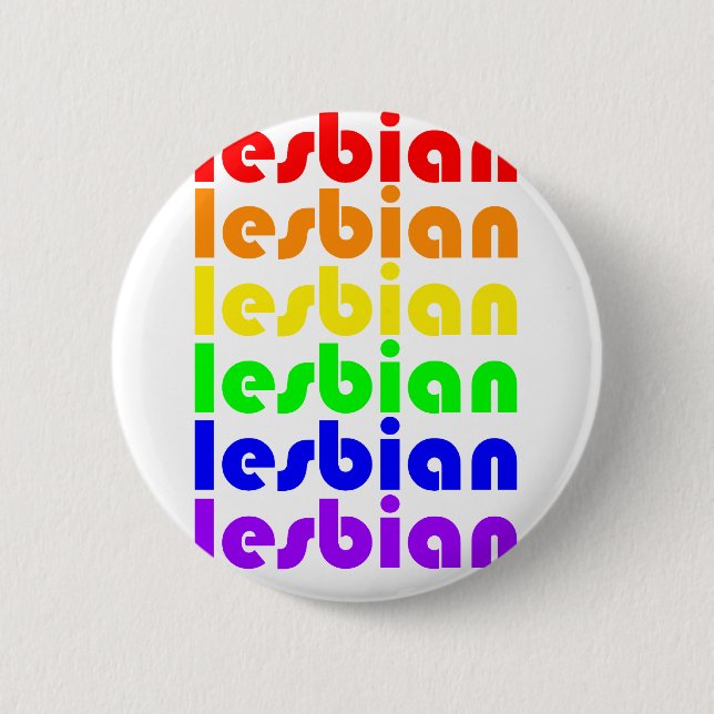 Lesbian Rainbow 2 Inch Round Button (Front)