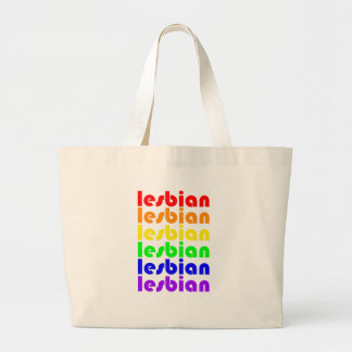 Lesbian Rainbow Large Tote Bag