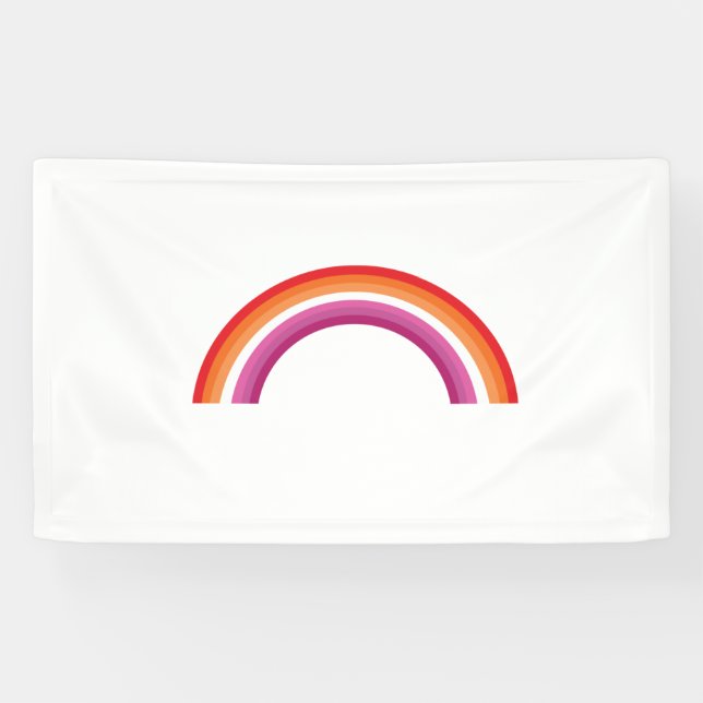 Lesbian Rainbow Sunset Banner (Horizontal)