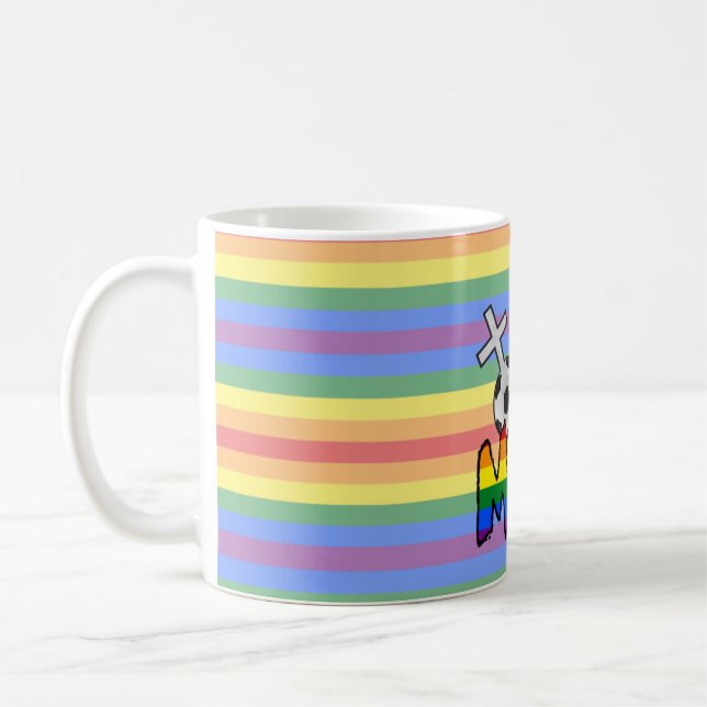 Lesbian Soccer Mom (w/ rainbow) Coffee Mug (Left)