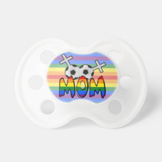 Lesbian Soccer Mom (w/ rainbow) Pacifier