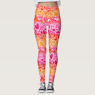 Lesbian Sunset Pride Squiggle Leggings