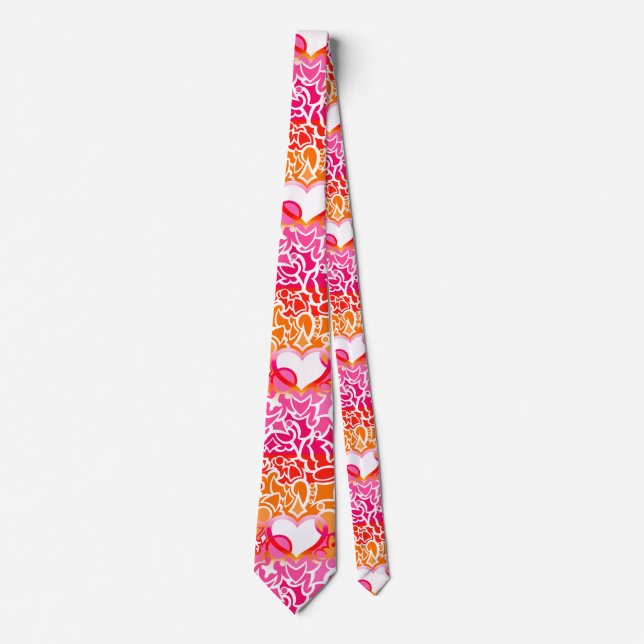 Lesbian Sunset Pride Squiggle Tie (Front)