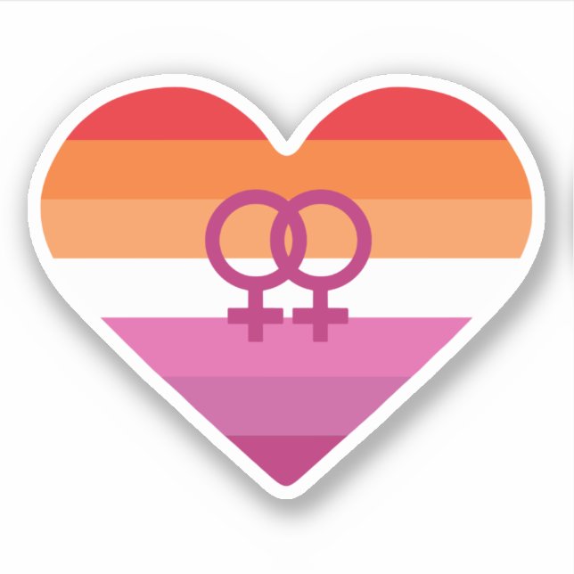 Lesbian Sunset WLW Heart (Front)