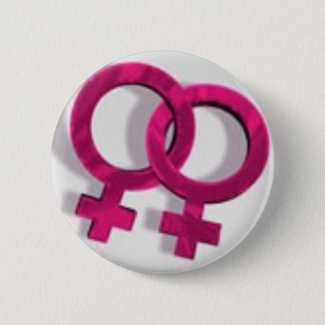 lesbian-symbol 2 inch round button (Front)