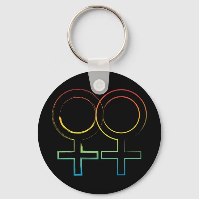 lesbian symbol keychain (Front)
