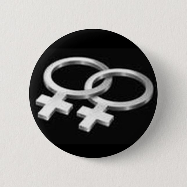 Lesbian Symbols 2 Inch Round Button (Front)