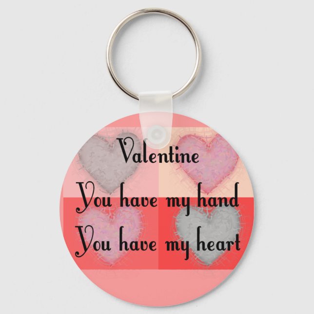 Lesbian Valentine Gifts "You Have My Heart" Keychain (Front)
