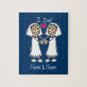 Lesbian Wedding Bridal Jigsaw Puzzle
