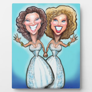 Lesbian Wedding Cake Dolls Plaque