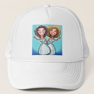 Lesbian Wedding Cake Dolls Trucker Hat