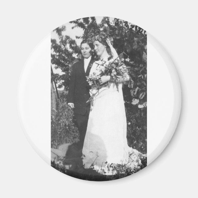 Lesbian Wedding Circa 1920 Magnet (Front)