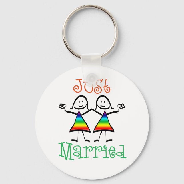 Lesbian Wedding Favours Keychain (Front)