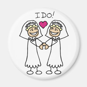 Lesbian Wedding Favours Magnet