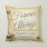 Lesbian Wedding Forever and Always Bird Butterfly