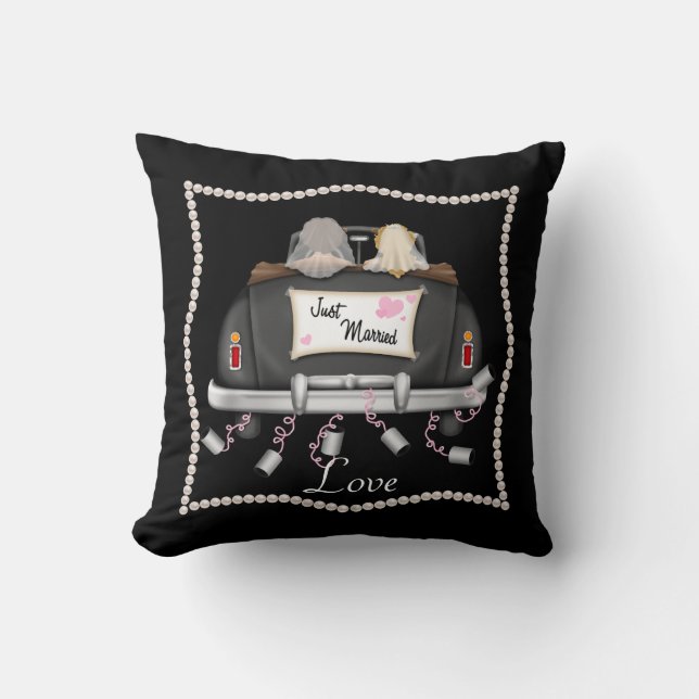 LESBIAN WEDDING GIFT Chic Love Pillow (Front)
