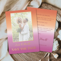 Lesbian Wedding Photo Pride Flag Gradient Gold