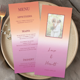 Lesbian Wedding Photo Pride Flag Gradient Menu
