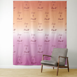 Lesbian Wedding Pride Flag Gradient Step & Repeat Tapestry