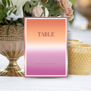 Lesbian Wedding Pride Flag Gradient Table Numbers