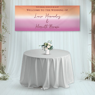 Lesbian Wedding Pride Flag Gradient Welcome Banner