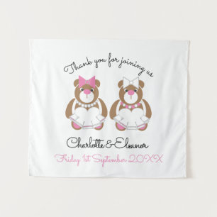 Lesbian Wedding Teddy Bear Brides Tapestry