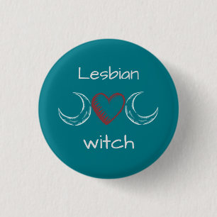 Lesbian witch badge / 1 inch round button