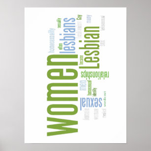 Lesbian Words Poster