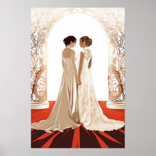 Lesbians at the alter poster