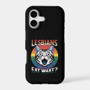 Lesbians Eat What Cat Humour LGBTQ Pride Flag