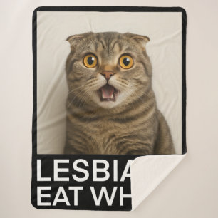 Lesbians Eat What Funny Sherpa Blanket