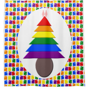 Lesbians Rainbow Christmas Tree and Presents