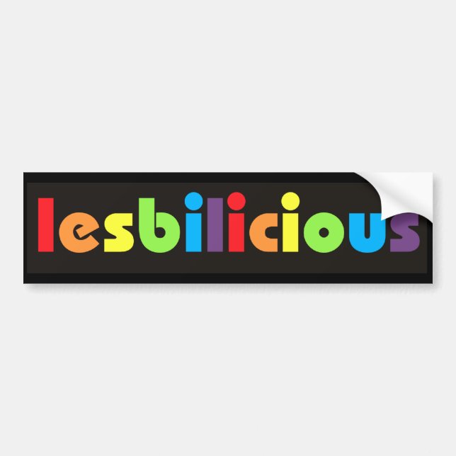 Lesbilicious (Banner) Bumper Sticker (Front)