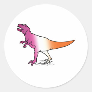 Lesbisaurus Classic Round Sticker
