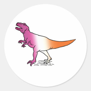 Lesbisaurus Classic Round Sticker